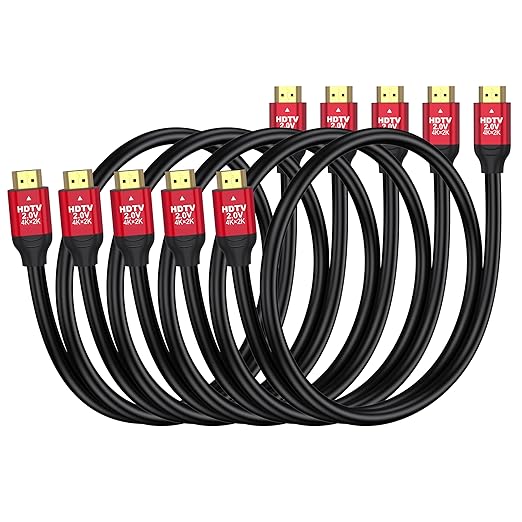 Short HDMI Cable 2FT, 5-Pack, High Speed HDMI 2.0 Cable Supports 4K@60Hz, 2K, 1080P, HDCP 2.2, HDR, ARC & Ethernet, Compatible with Monitor, TV, Xbox, PS5/4/3, Laptop, Roku, etc