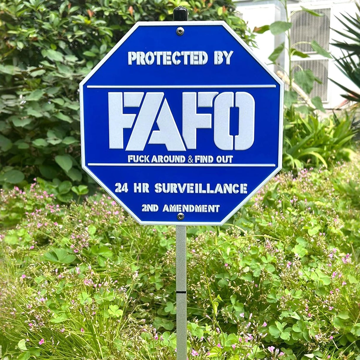 FAFO Security Sign - 3D Metal Sign with Stake, 10"