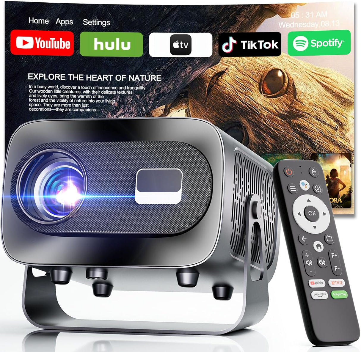 Projector with WiFi and Bluetooth