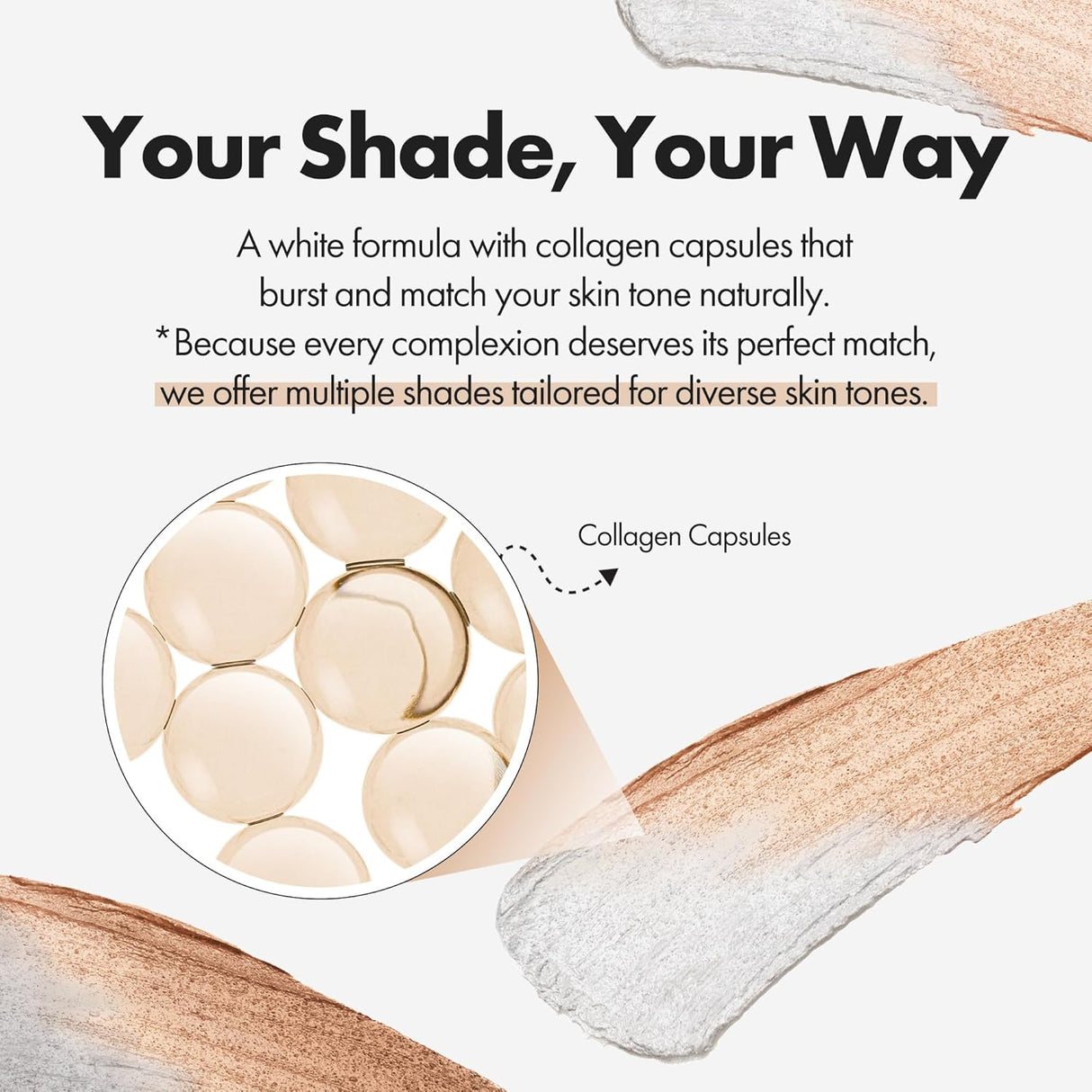 ELROEL Blanc Cover Cream Stick V White - (201 Light) Korean Color-Changing Foundation Stick with Volufiline