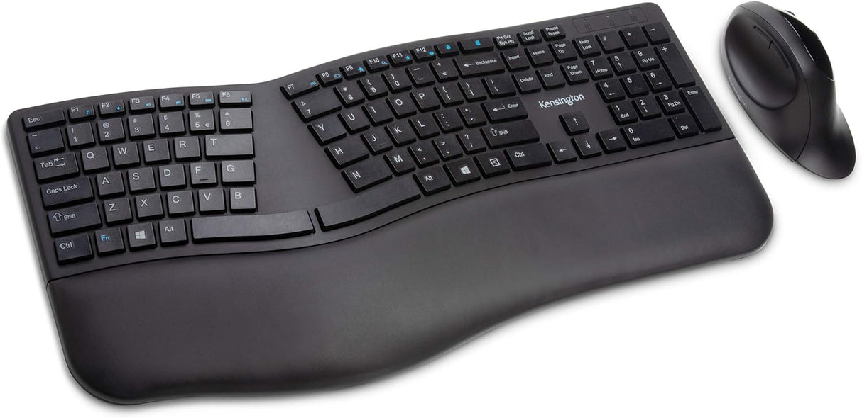 Kensington Pro Fit Ergonomic Wireless Keyboard and Mouse - Black