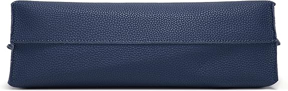 Dreubea Women's Soft Faux Leather Tote Shoulder Bag from, Big Capacity Tassel Handbag - Dark Blue
