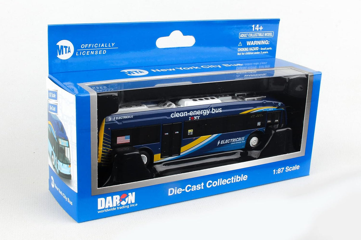Daron MTA PROTERA Hybrid 1/87 Electric Bus, Blue Ages 14+
