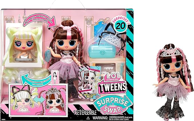 L.O.L. Surprise! Tweens Surprise Swap Bronze-2-Blonde Billie Fashion Doll with 20+ Surprises Including Styling Head and Fabulous Fashions and Accessories – Great Gift for Kids Ages 4+
