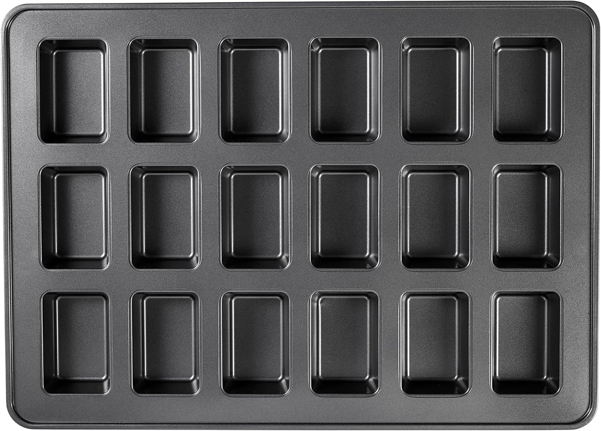 Wilton Perfect Results Premium Non-Stick Bakeware Mini Loaf Pan, 18-Cavity