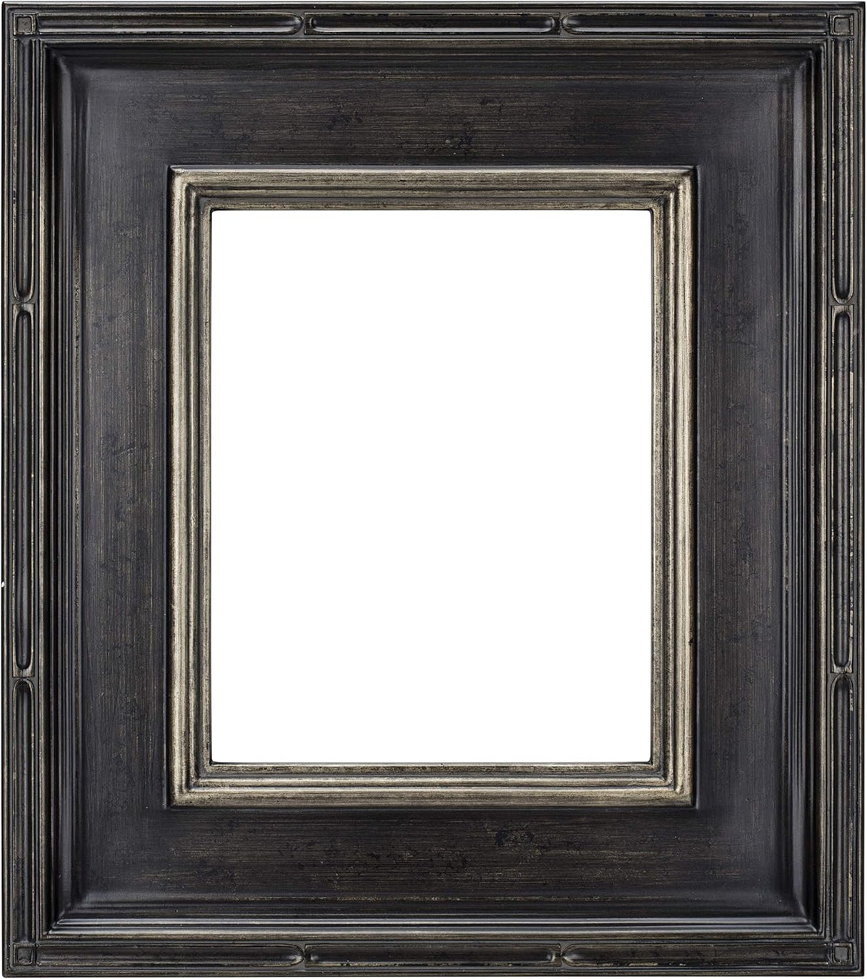 Creative Mark Museum Plein Aire Ornate Picture Frame - 12x12 - Antique Black W/Silver - Pack of 1, High-End Antique Style Frames - Open Back with No Glass or Backing