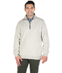 (Med) Charles River Apparel-Crosswind Quarter Zip Sweatshirt-WHITE