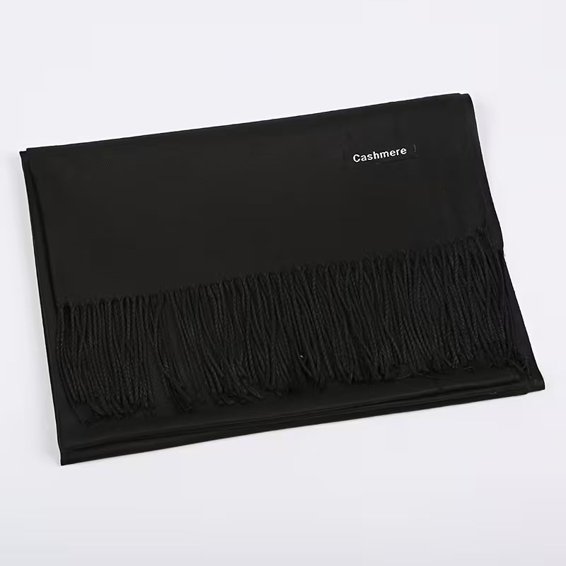 Unisex Cashmere Tassell Scarf