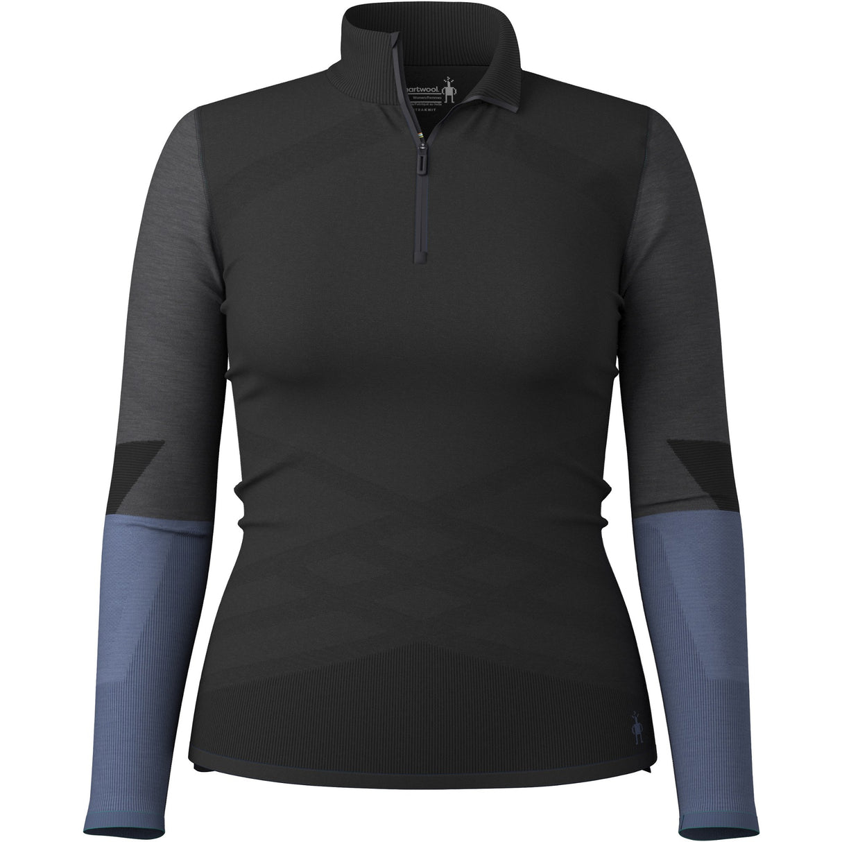 Smartwool Sweaters | Smartwool Women's Intraknit Thermal Merino Base Layer Colorblock 1/4 Zip Size M | Color: Black/Charcoal