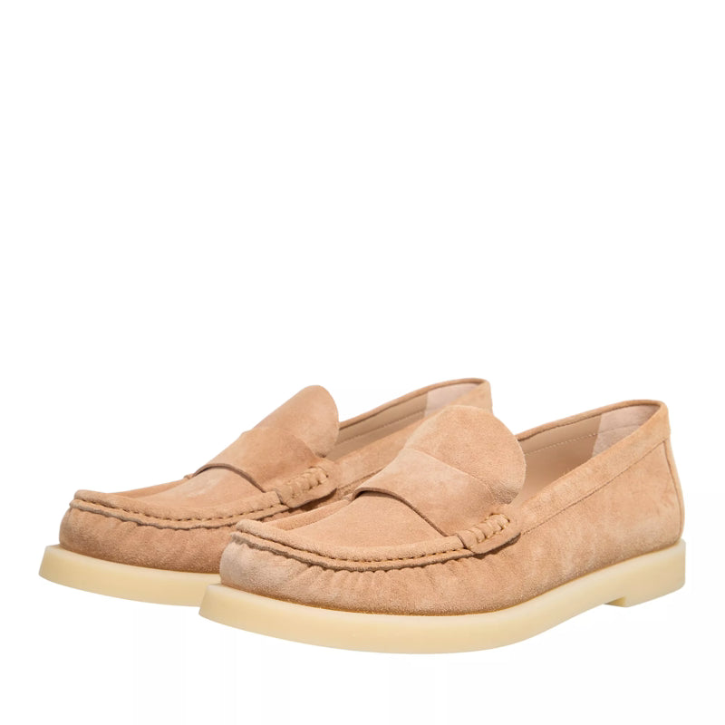 Stuart Weitzman-Women's (9)- Blake- Flat Oxfords- Loafer- Camel/Cream-