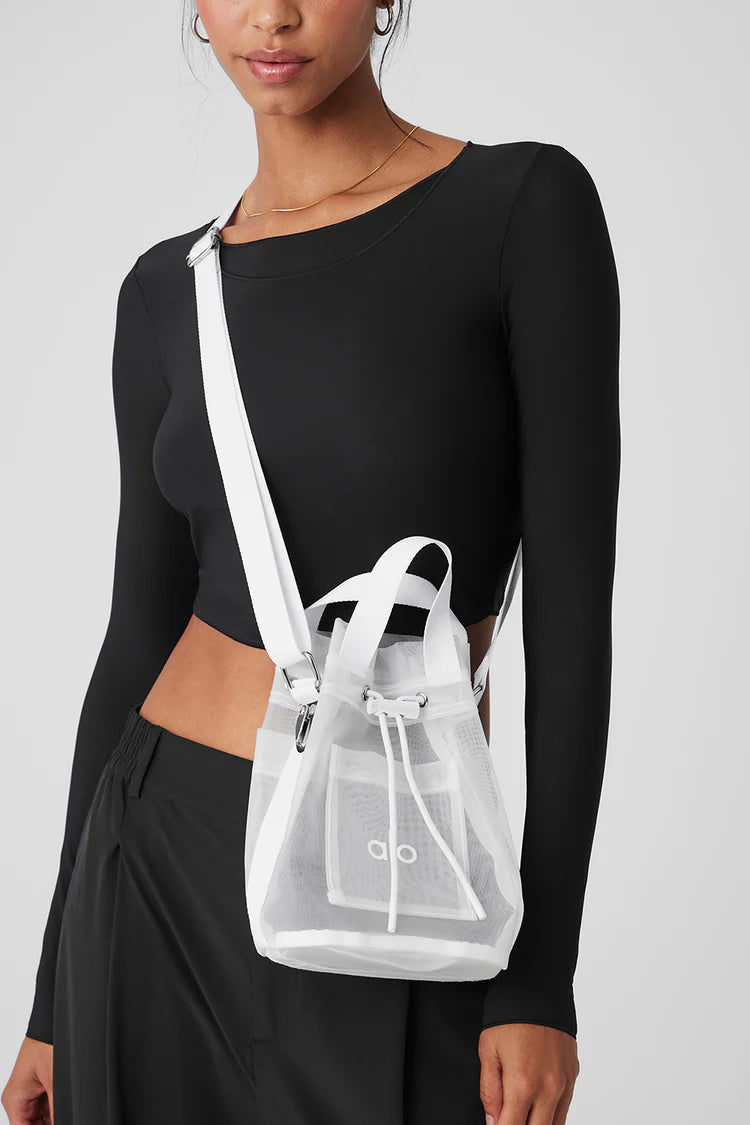ALO Sheer Cross Body Bucket Bag