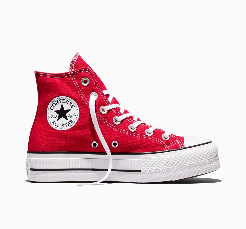 Converse Women's Chuck Taylor All Star Lift Platform Canvas Red/White/Black Size: 7