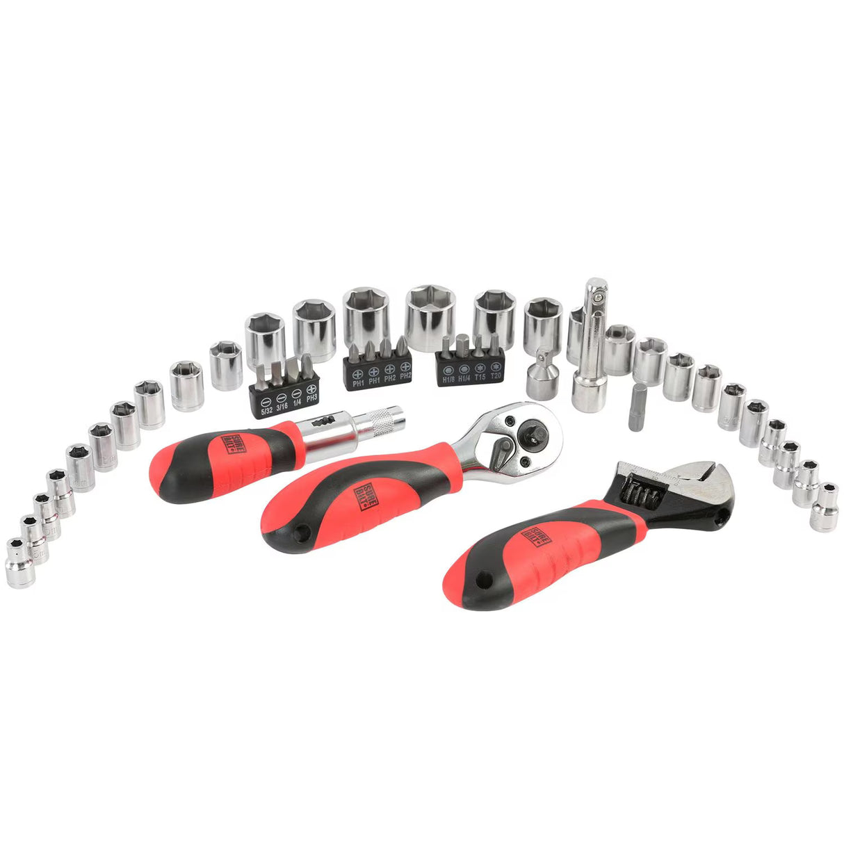 SureBilt Stubby Driver Dual Drive Ratchet SAE/Metric Tool Set 45 Piece