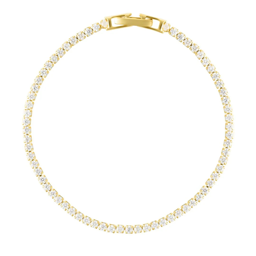 Adornia 14k Gold Plated Micro Tennis Bracelet