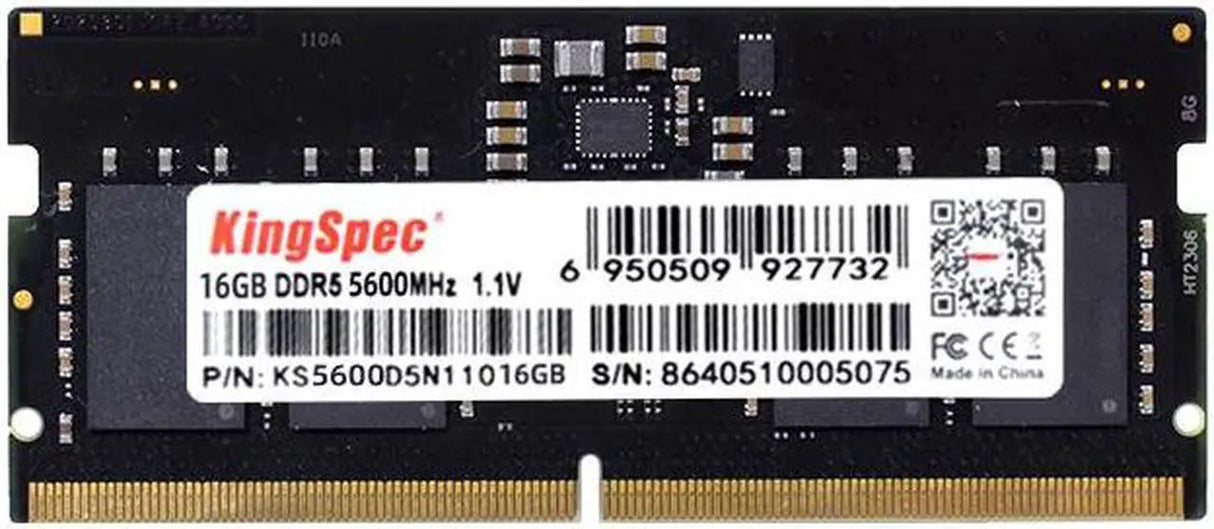 KingSpec 16GB 262-Pin DDR5 SO-DIMM Laptop RAM 5600 (PC5 44800) Notebook Memory Ram