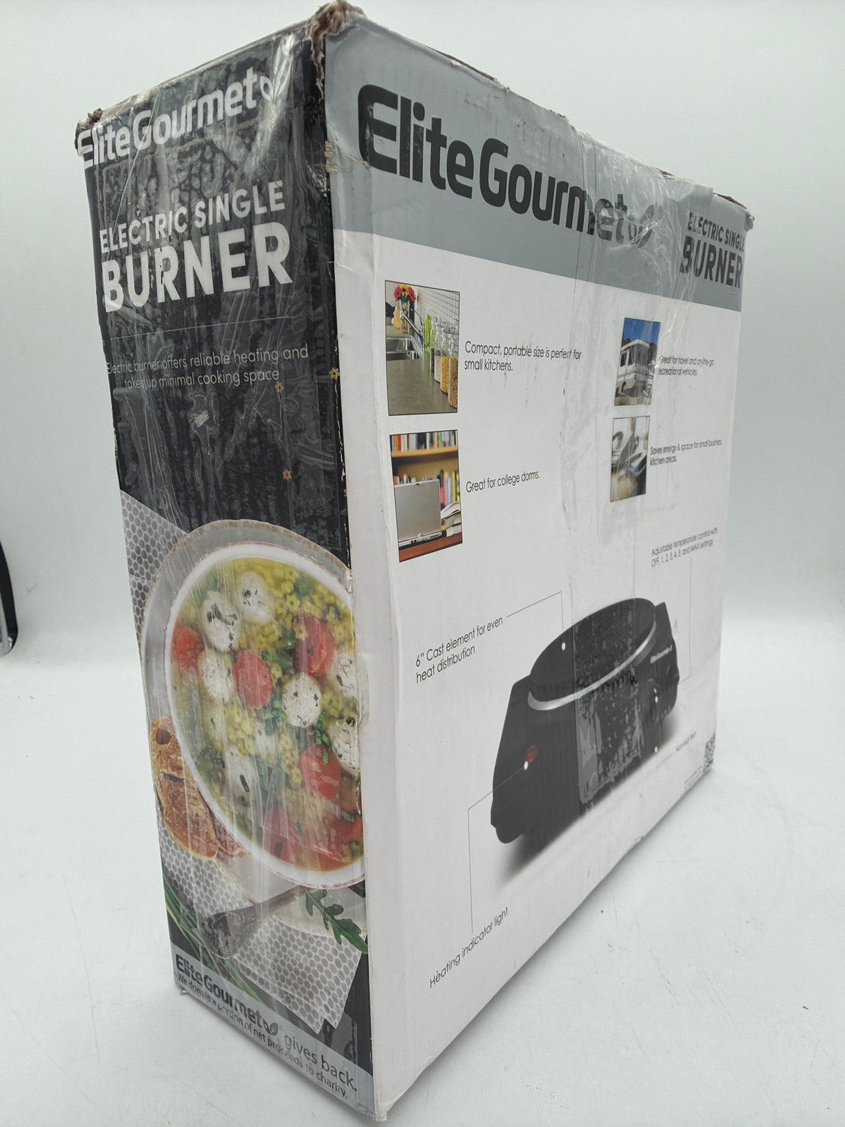 Elite Cuisine Single Cast Electric Burner Hot Plate