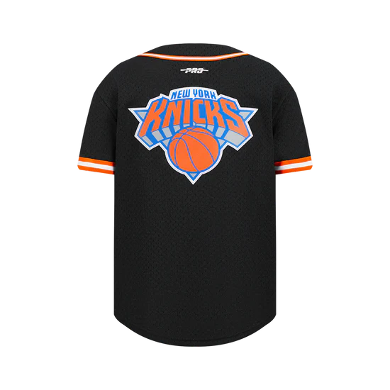 NBA NEW YORK KNICKS CLASSIC BIG BOYS MESH BUTTON DOWN SHIRT-SMALL