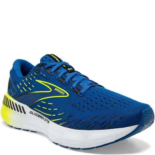 Brooks Men's Glycerin 20 GTS Running Shoes - Blue/Nightlife (7.5)
