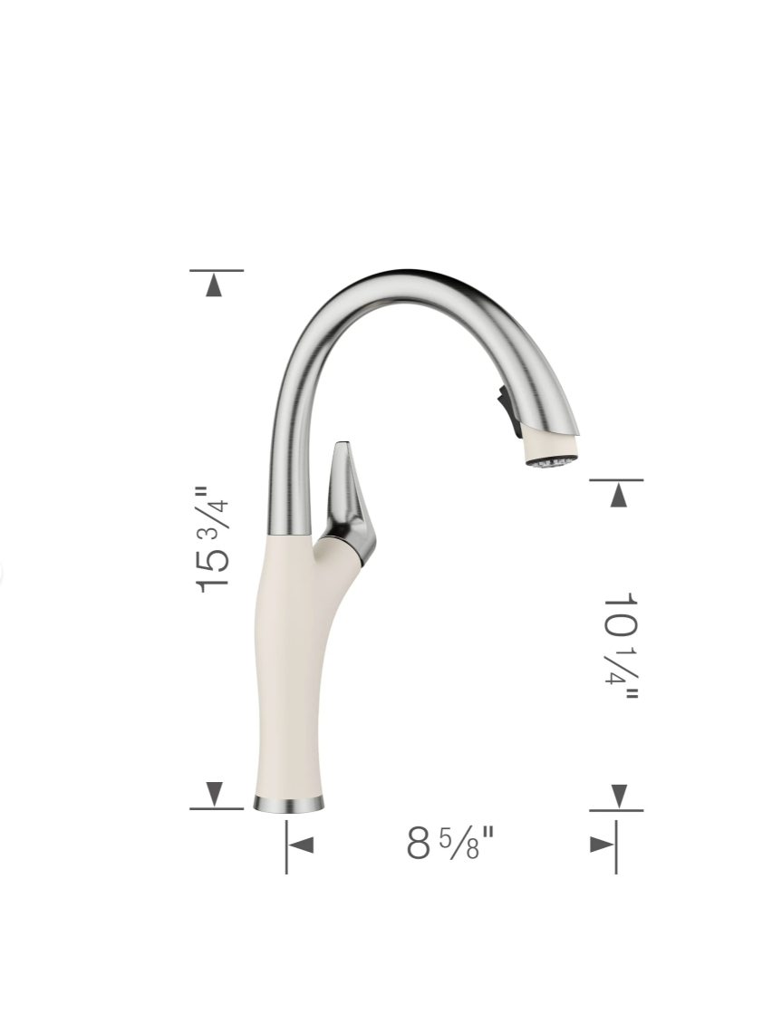 BLANCO | Artona Collection | Kitchen Faucet | Pull-Down Dual Spray | Soft White