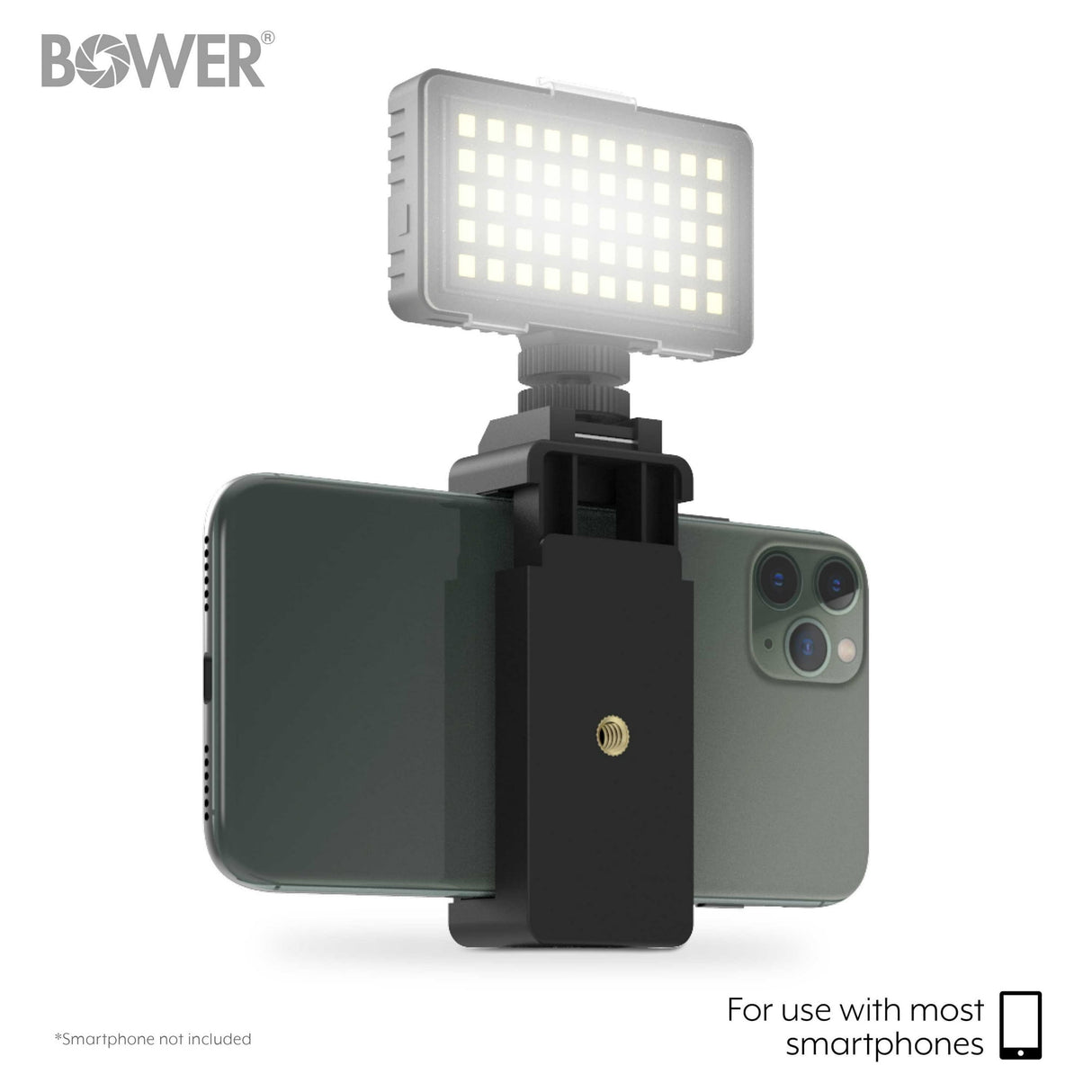 Bower 50 LED Photo/Video Light with Phone Mount Holder; Black
