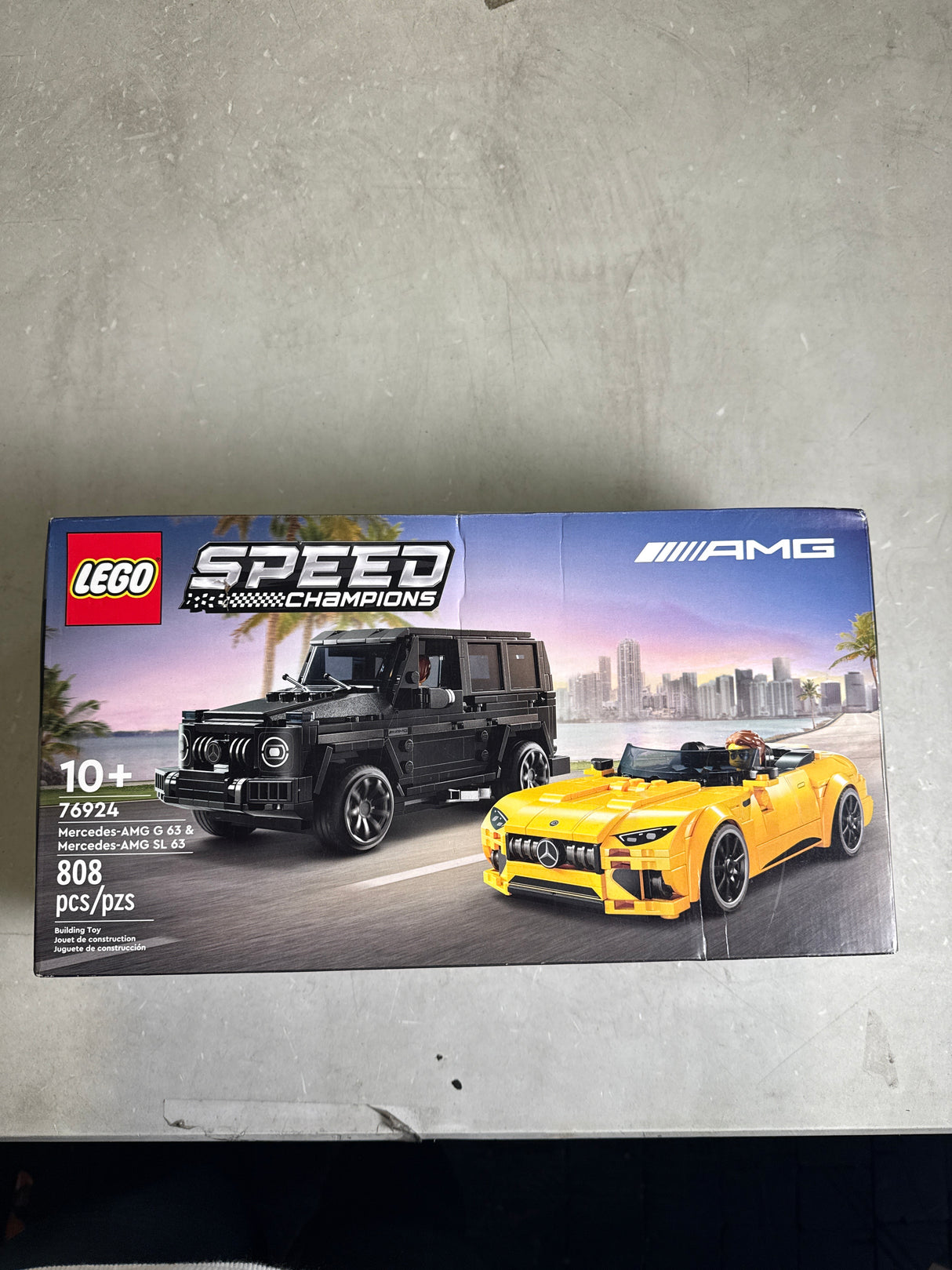 LEGO Speed Champions Mercedes-AMG G 63 & Mercedes-AMG SL 63 F1 Toy Car, Formula 1 Vehicle Set for Kids, 2 Building Sets with 2 Driver Minifigures, Convertible Toy Car Gift for Boys and Girls, 76924