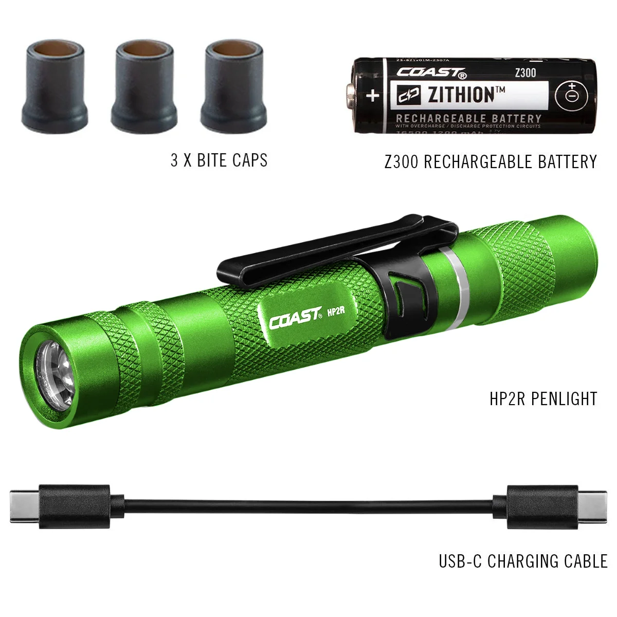 COAST Products HP2R 280 Lumen Rechargeable Penlight with Twist Focus