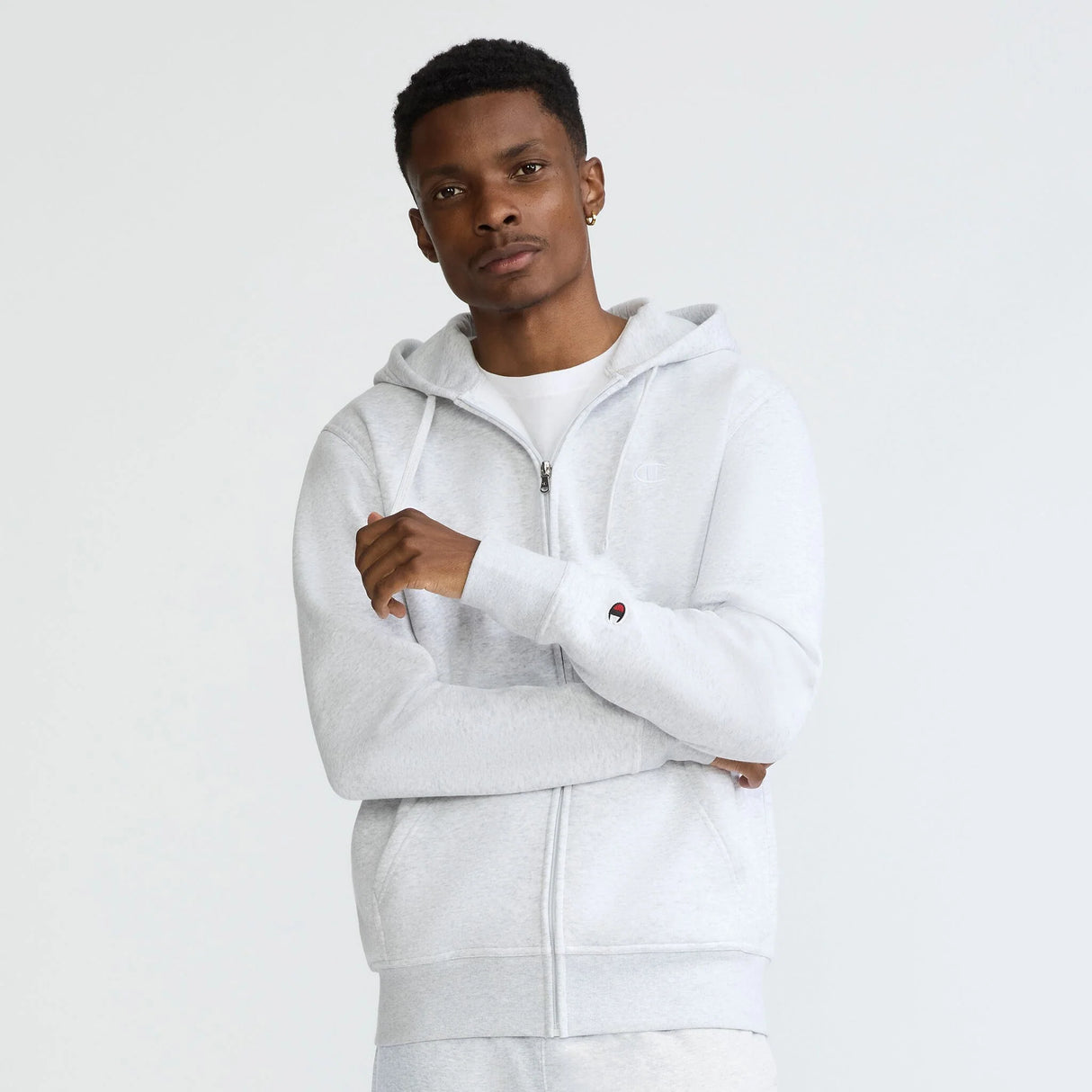 Champion Powerblend® Zip-Up Hoodie. Szie: Large