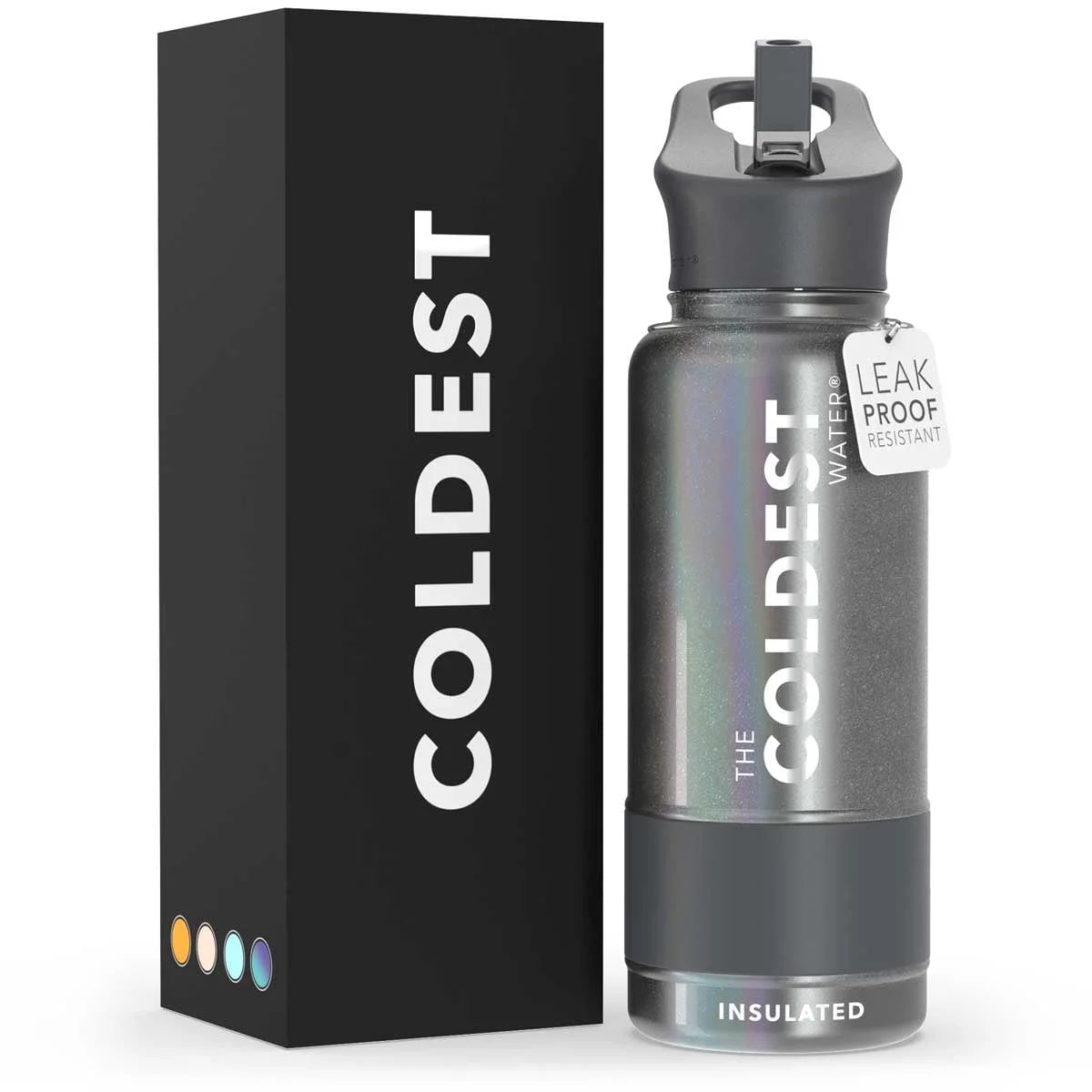 Coldest Sports Water Bottle Stardust Glitter 32oz