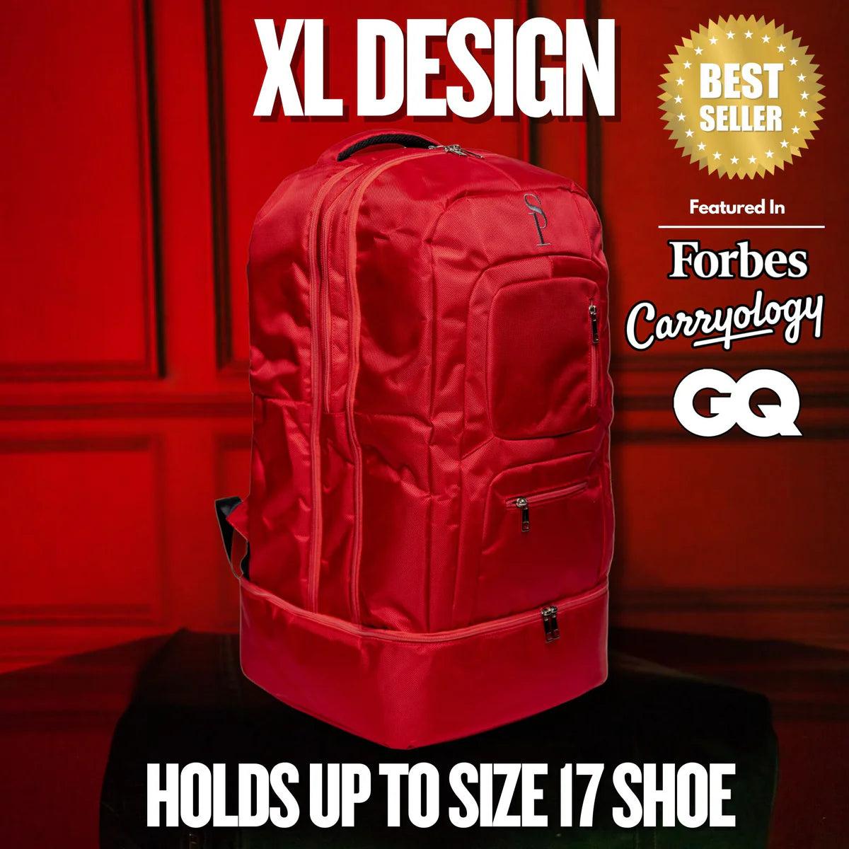 Sole Premise Red Polyester Patented Carry-On (XL Design) (Only 300 Made)
