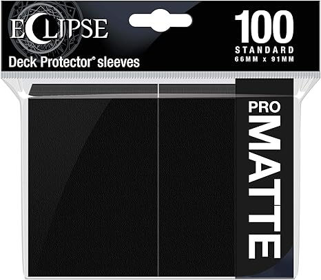 Ultra Pro E-15613 Eclipse Standard Matte Sleeves 100 Pack-Jet Black