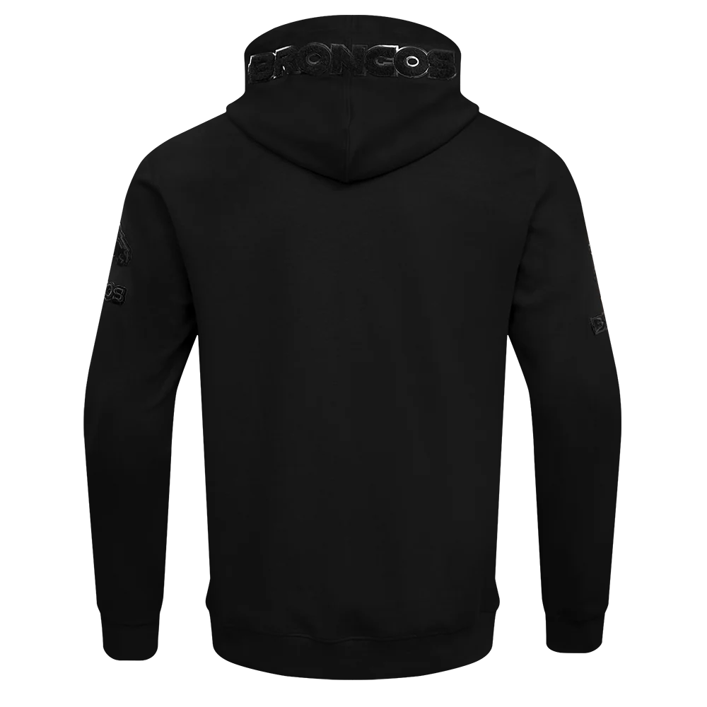 PRO STANDARD - LG MEN'S NFL DENVER BRONCOS TRIPLE BLACK DK FZ HOODIE - 3BLACK