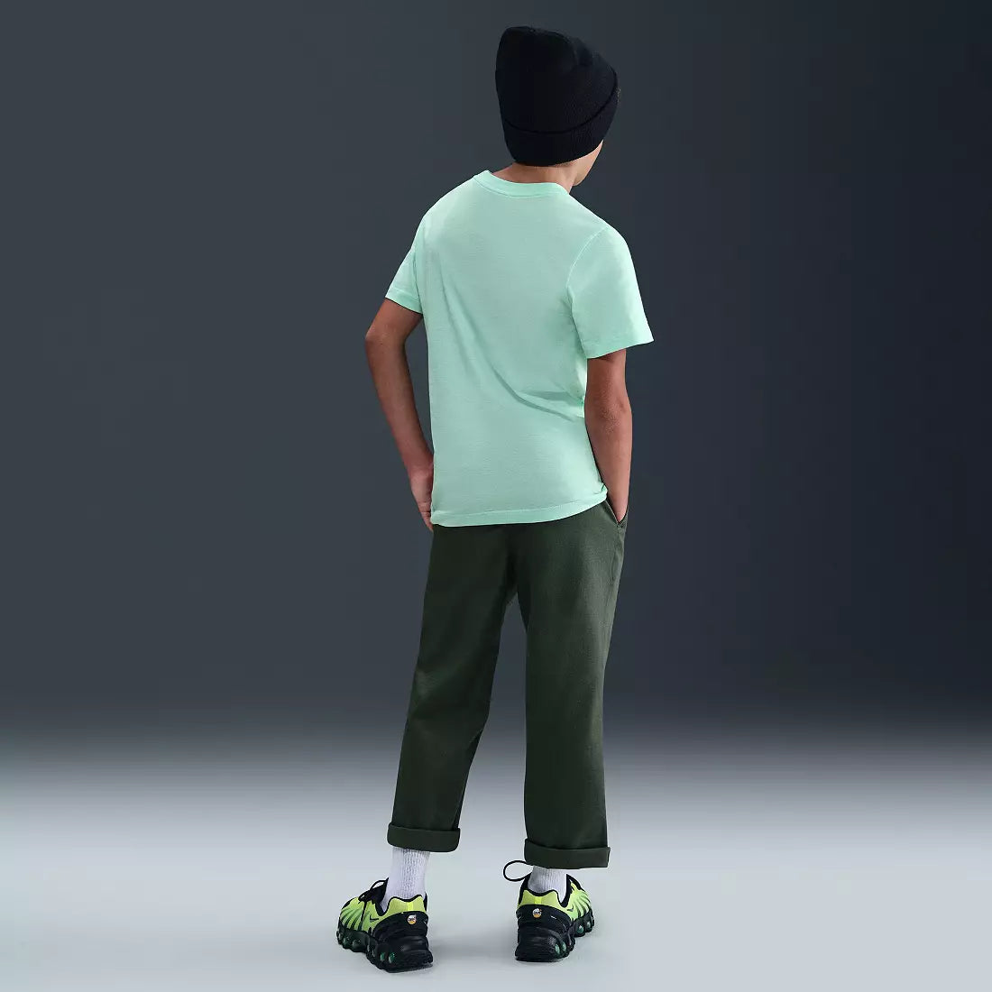 Nike Kids' Sportswear Embroidered Futura T-Shirt - Mint Foam - Large