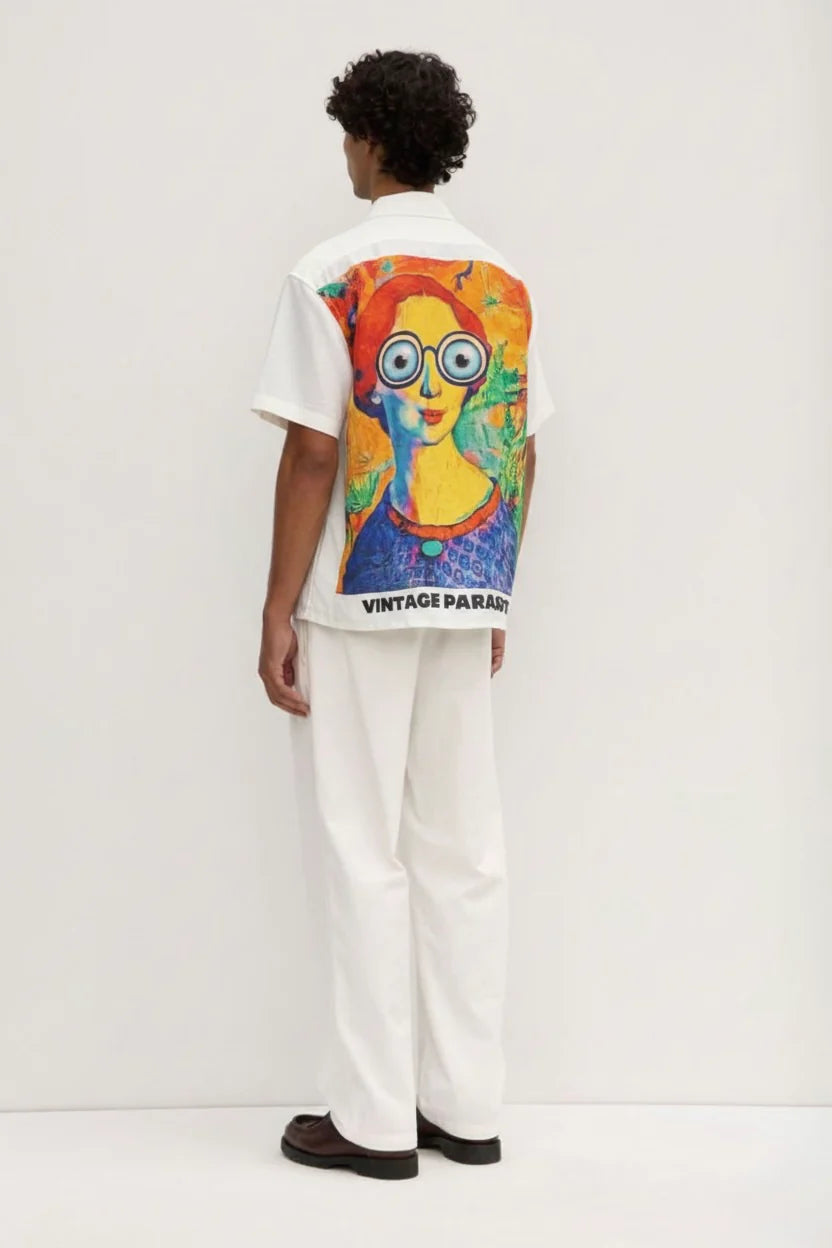Vintage Parasite - Men's XL - Iconic Artwork (CURIOSITY) Collar Button Up