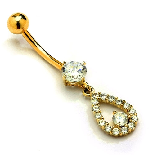 Banter Belly Button Ring with 0.85 Ct.T.W. Round Brilliant Stones
