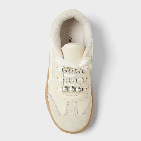 Kids' Boston Court Sneakers - Cat & Jack™ Beige - Size 3