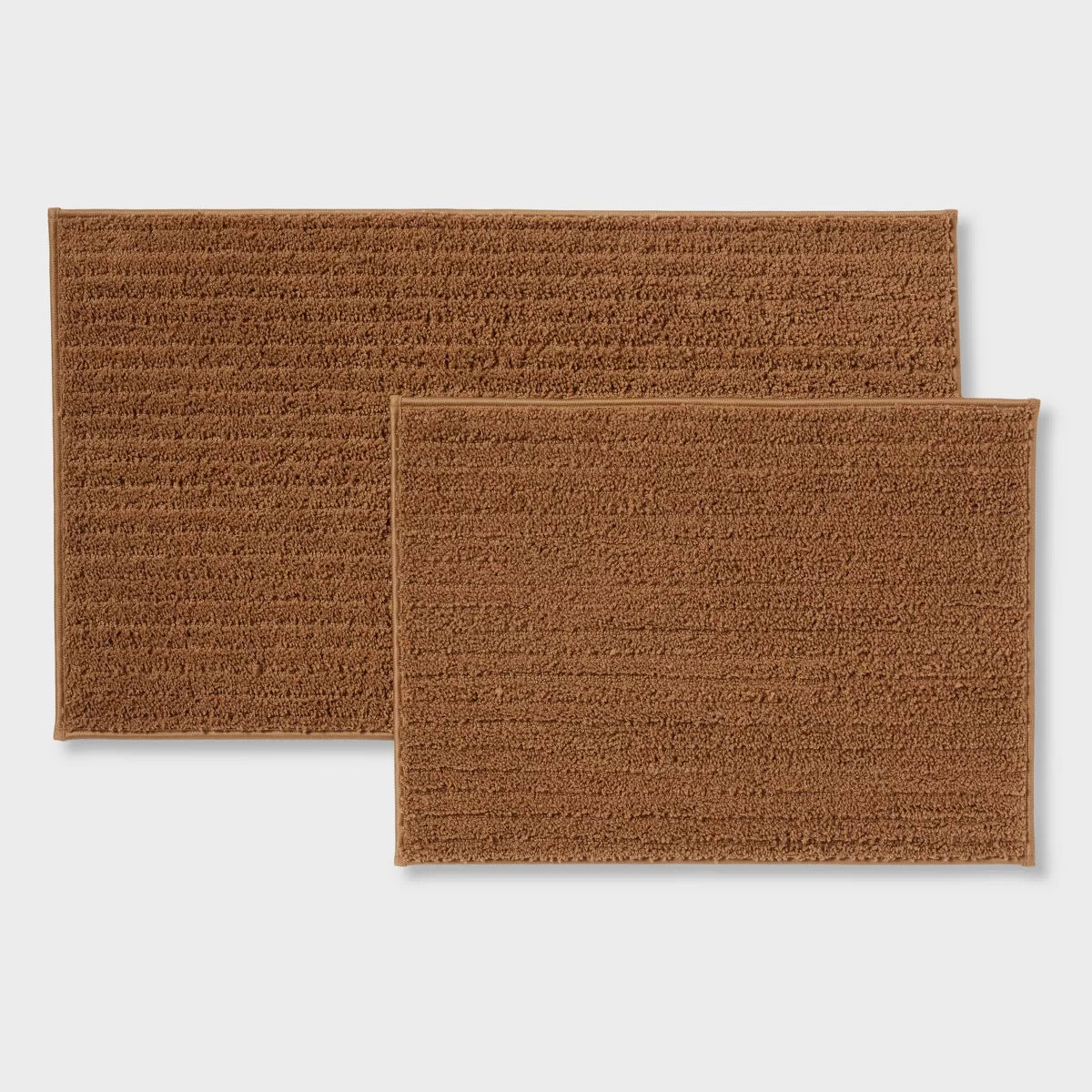 2pk Quick Dry Bath Rug Set - Threshold™- Light Brown
