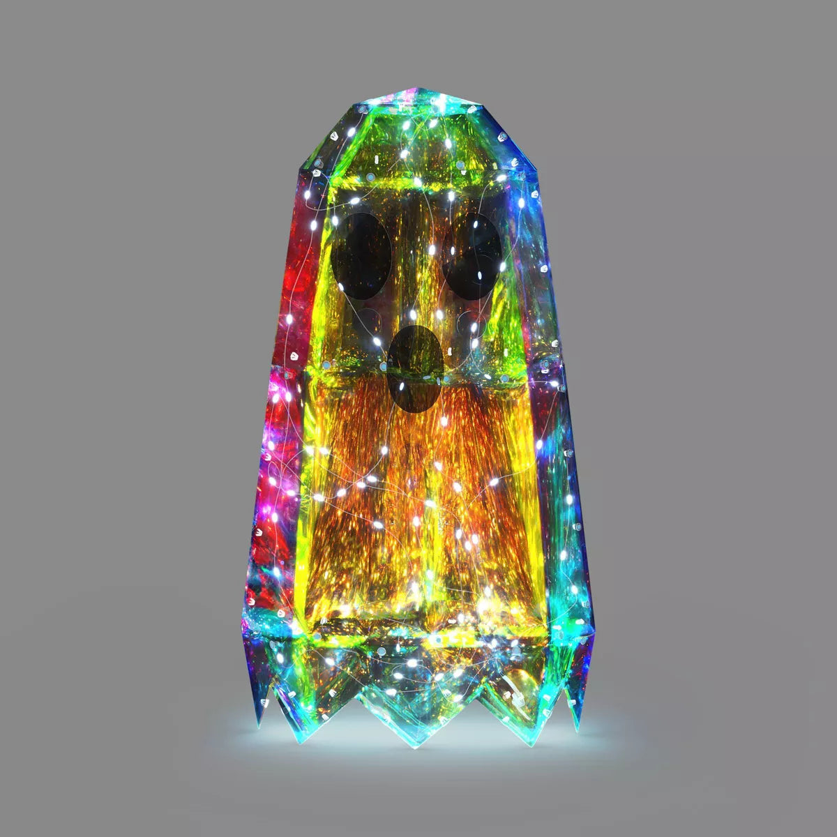 18" Narrow Iridescent Ghost 3D Novelty Modular Light Structure Cool White - Hyde and EEK! Boutique™