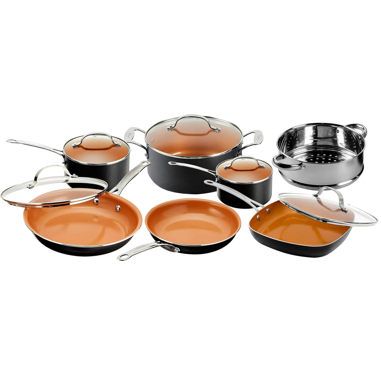 Gotham Steel 12 Pc Pots and Pans Set Non-Stick, Ceramic Cookware Set