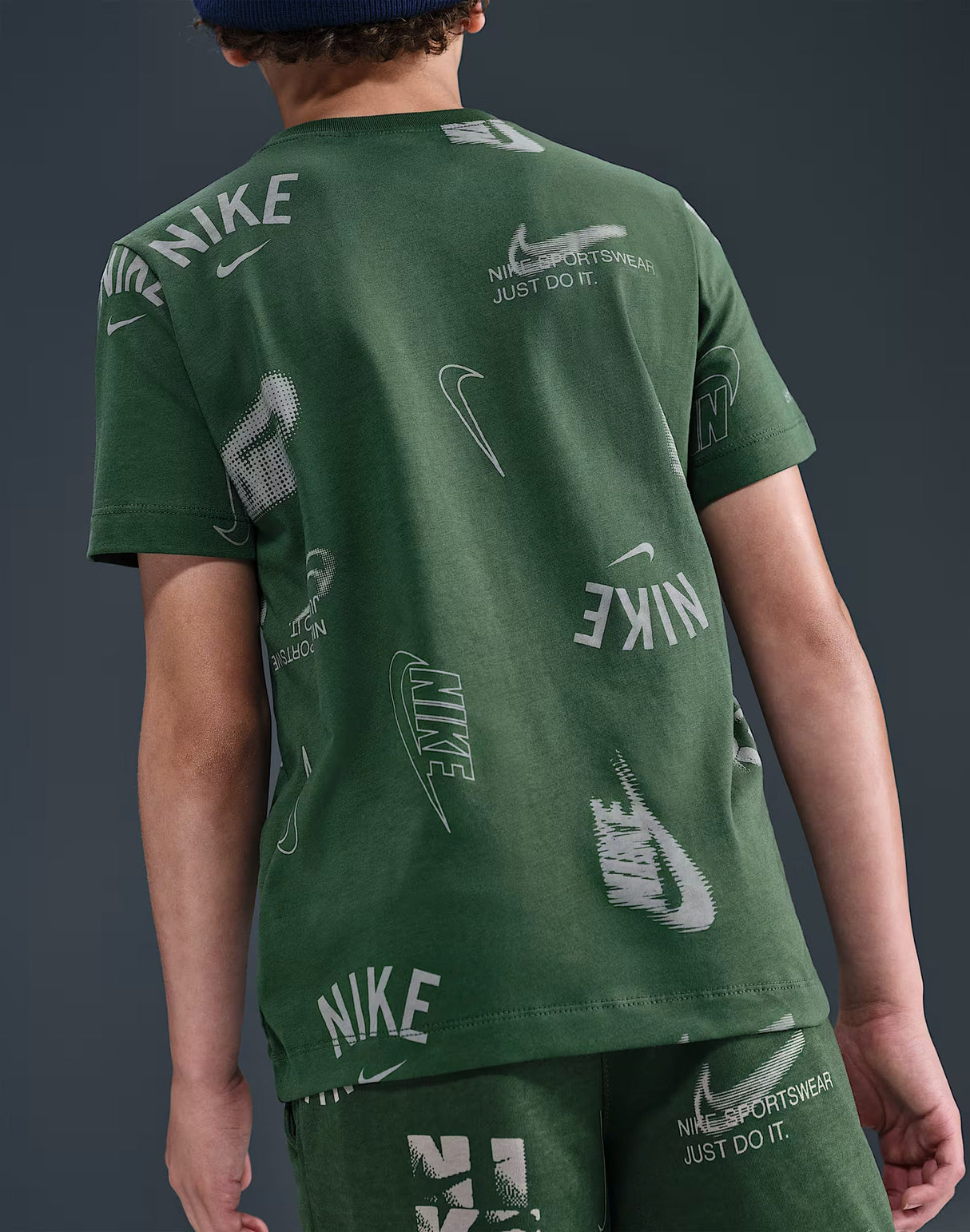 Kids Nike Club Energy Tee Grade-School - Green - Small