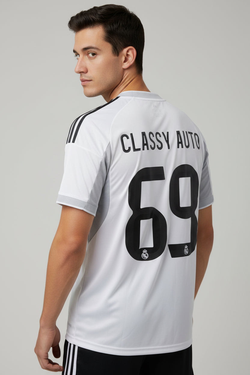 Adidas 2025-26 Real Madrid Men's Stadium Home Soccer Jersey - White - Size M