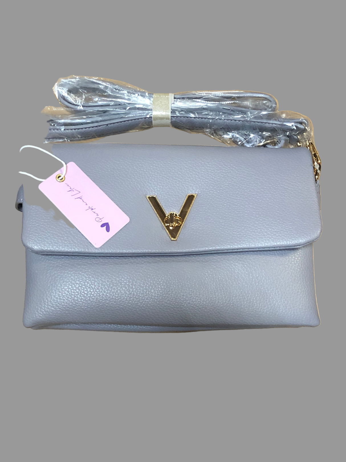 Purple and Lilac Grey & Gold Crossbody