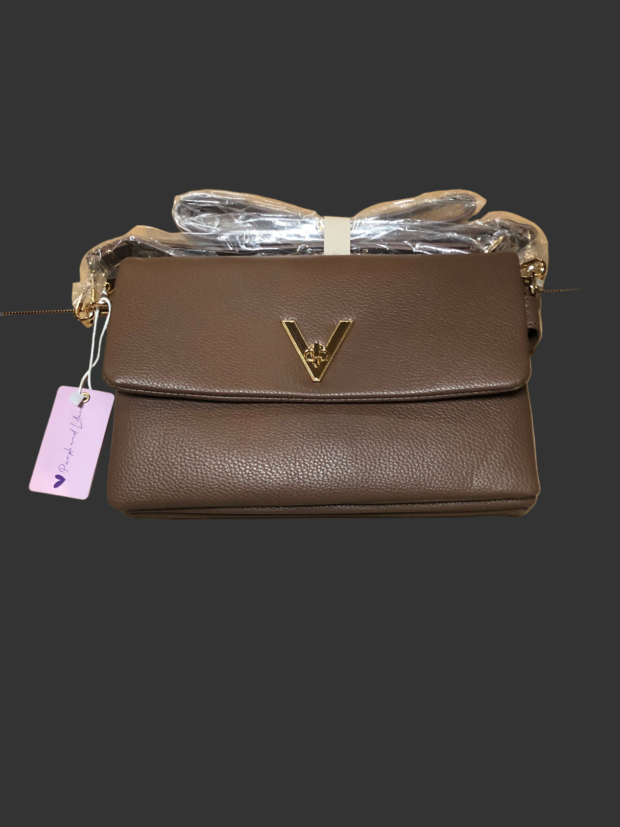 Purple and Lilac Brown & Gold Crossbody