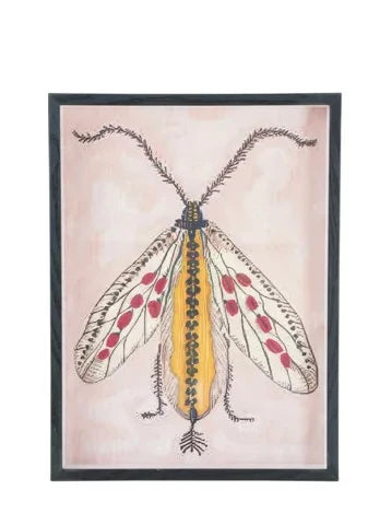 MDF Framed Acrylic Wall Decor with Moth