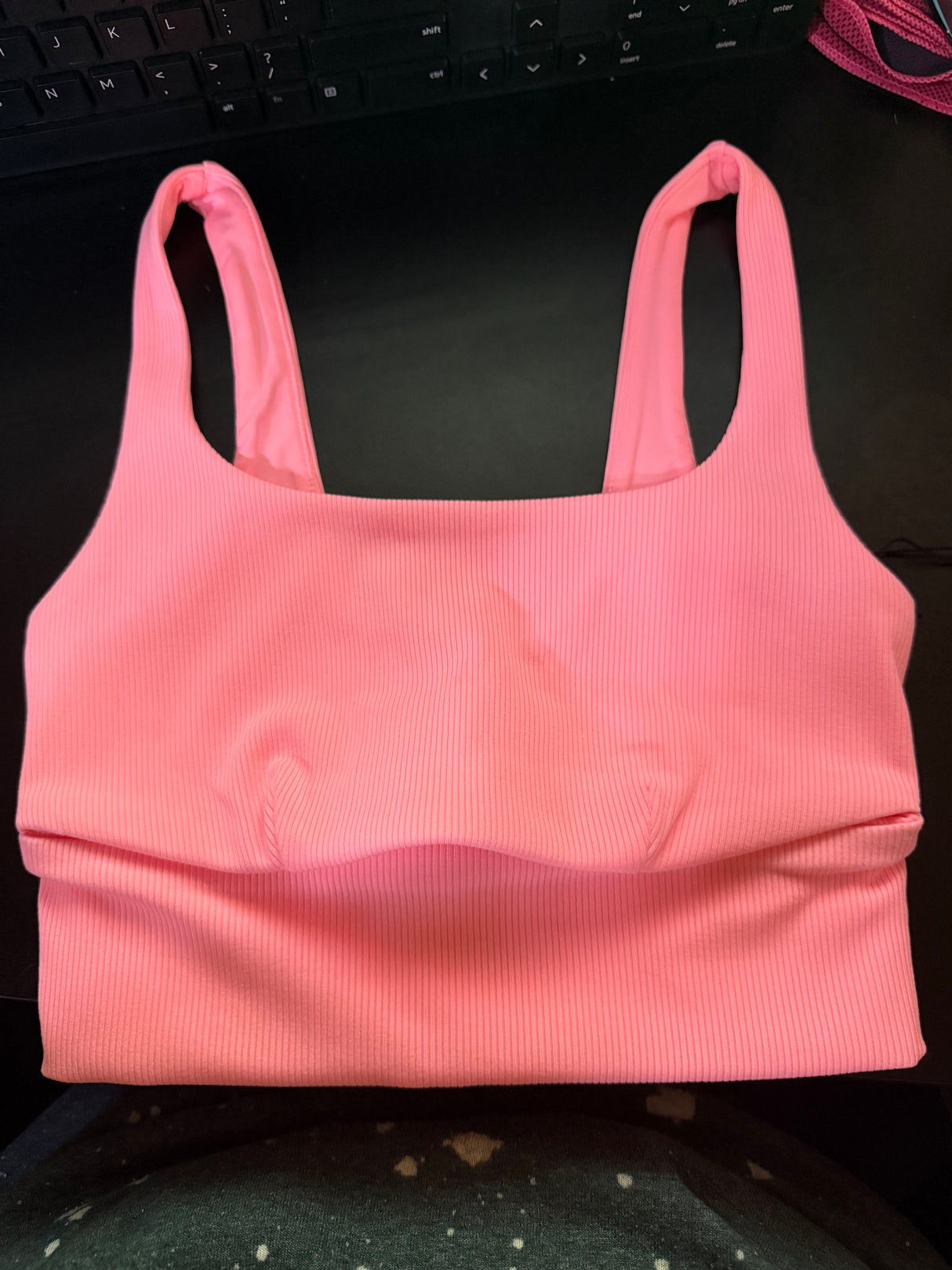ALO Slit Bra Neon Bubblegum XS