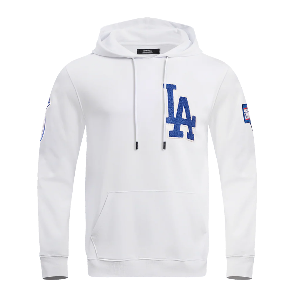 PRO STANDARD - LG MEN'S MLB LOS ANGELES DODGERS - CLASSIC CHENILLE PULLOVER HOODIE - WHITE