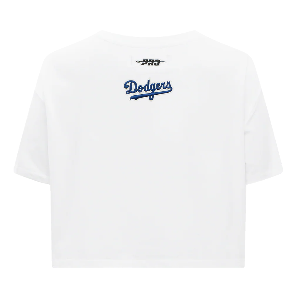 PRO STANDARD - XL WOMEN'S MLB LOS ANGELES DODGERS CITY RANSOM SINGLE JERSEY BOXY TEE - WHITE