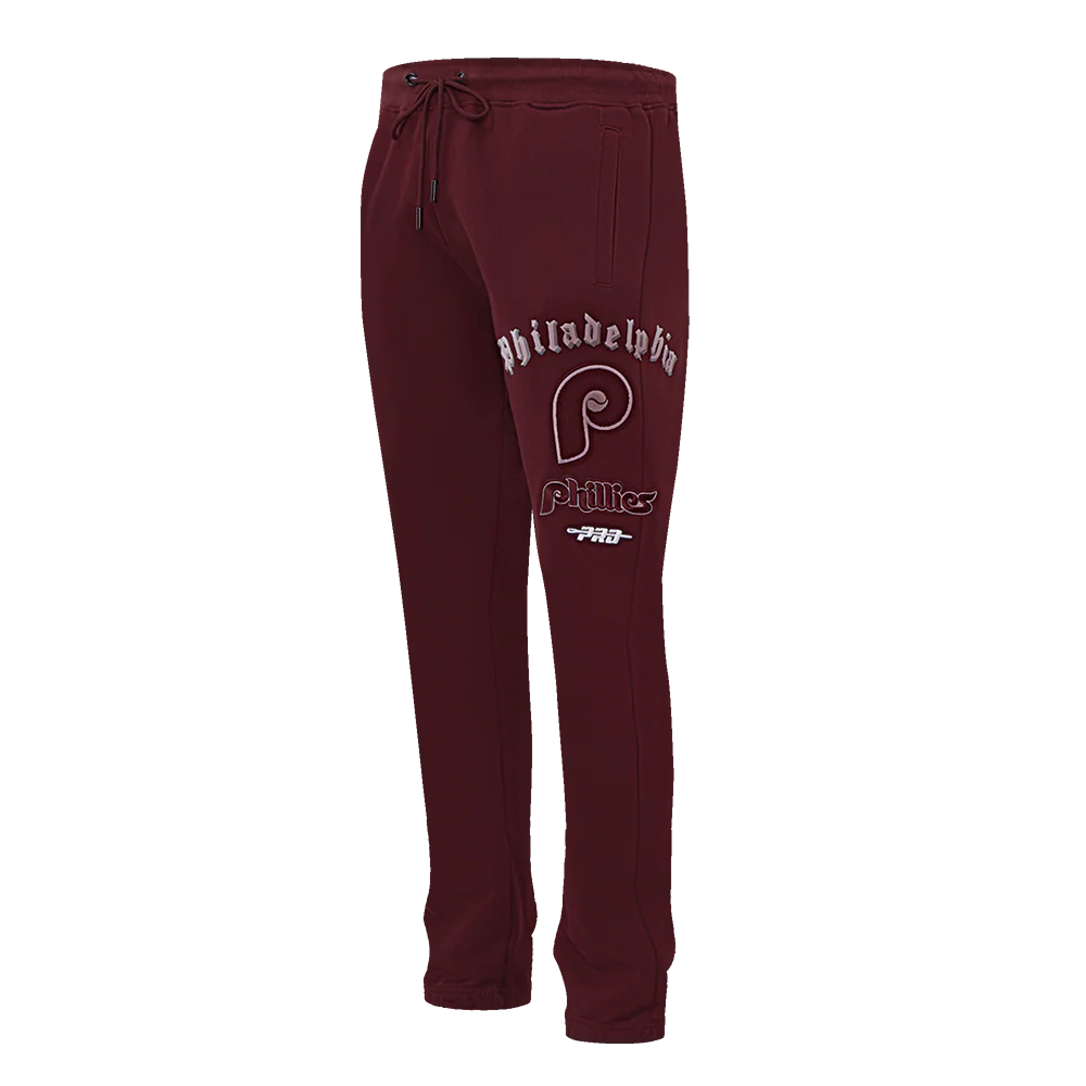 MLB PHILADELPHIA PHILLIES RETRO OLD ENGLISH MEN'S SWEATPANT-LARGE