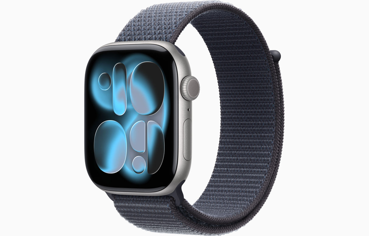 Apple Watch Series 11 46mm Space Grey w/ Anchor Blue Sport Loop