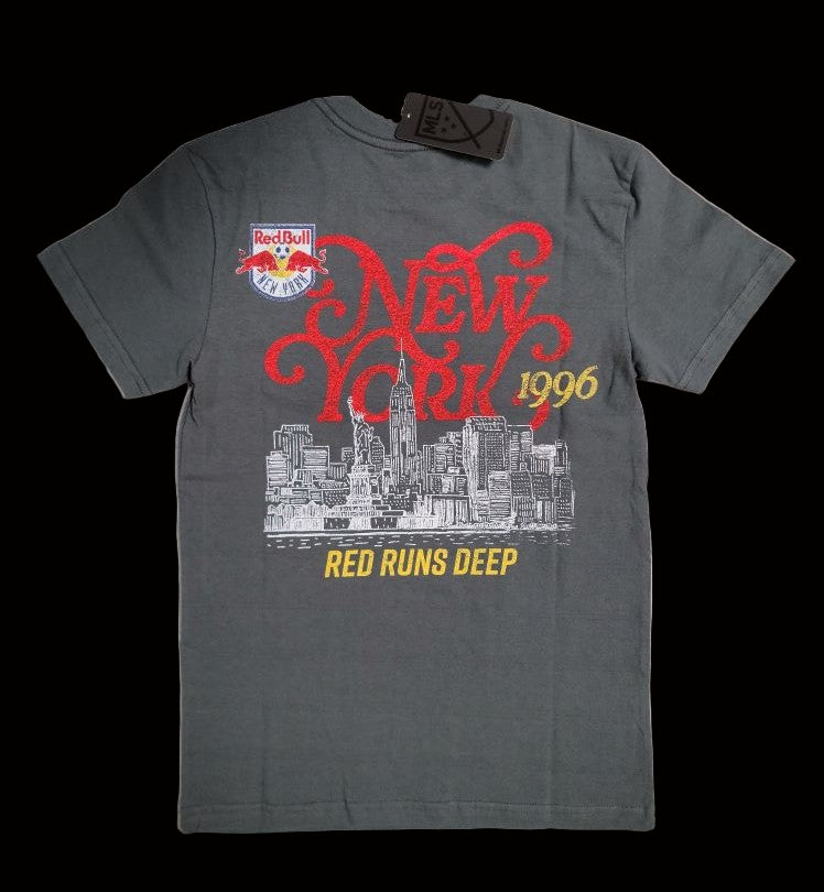 MLS Officially Licensed New York Red Bulls | 1996 Red Runs Deep | Grey