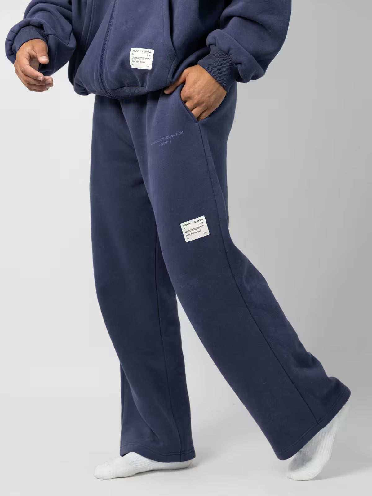 Comfrt Affirmation Straight Leg Sweatpants - Midnight Blue 3XL